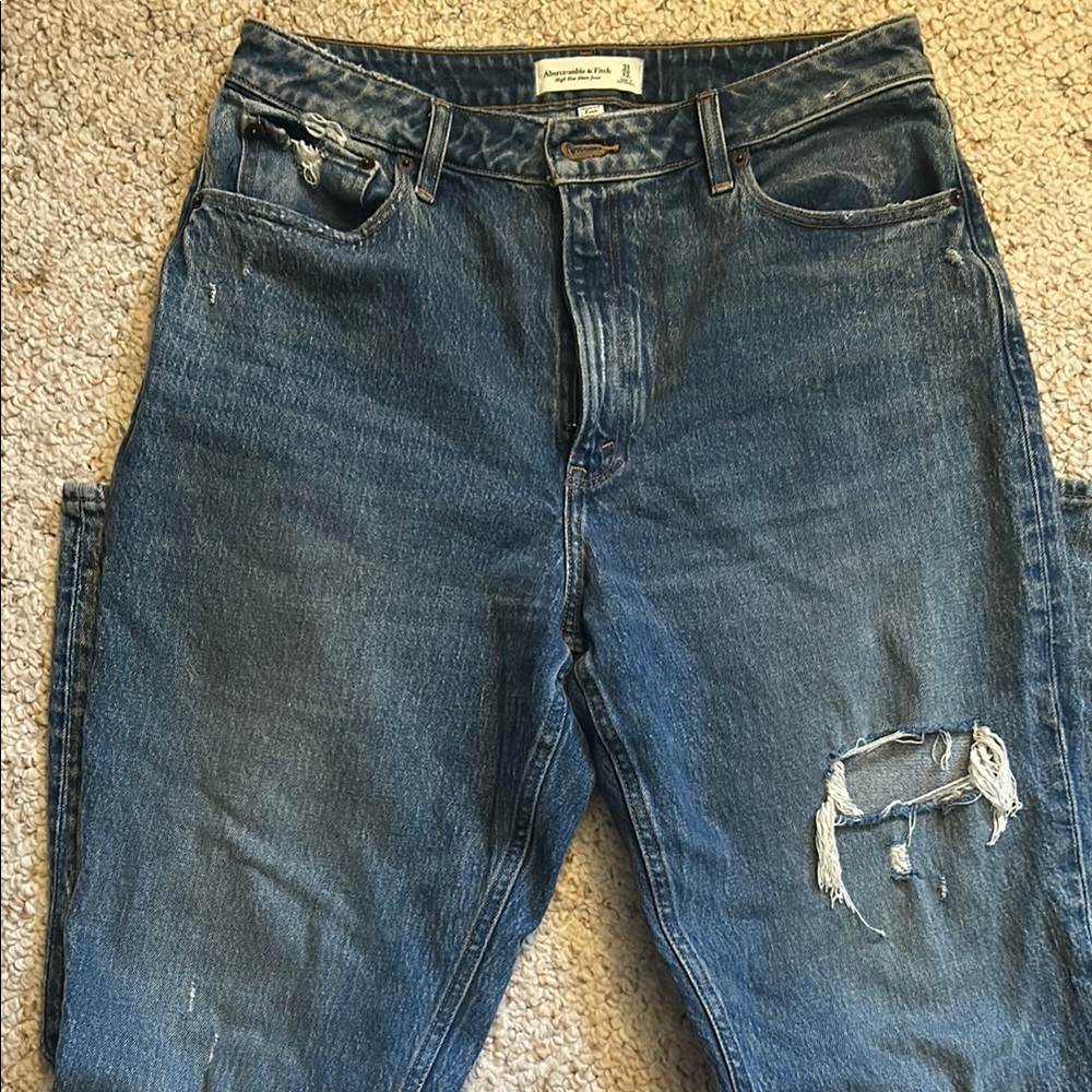 Abercrombie & Fitch Blue High Rise Mom Jean